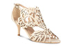 ivory wedding shoe with 2 inch heel