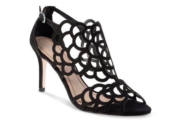 Black high heel sandal