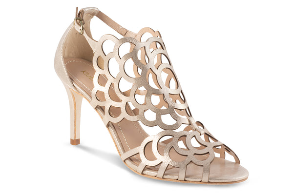 Gold dress heel sandal